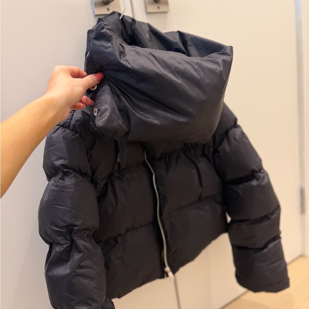 Black Crop Puffer Jacket